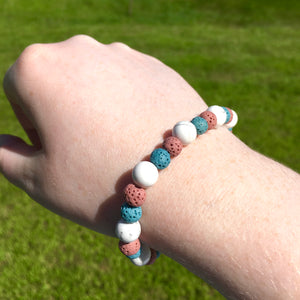 Cotton Candy Lava Rock Bracelet