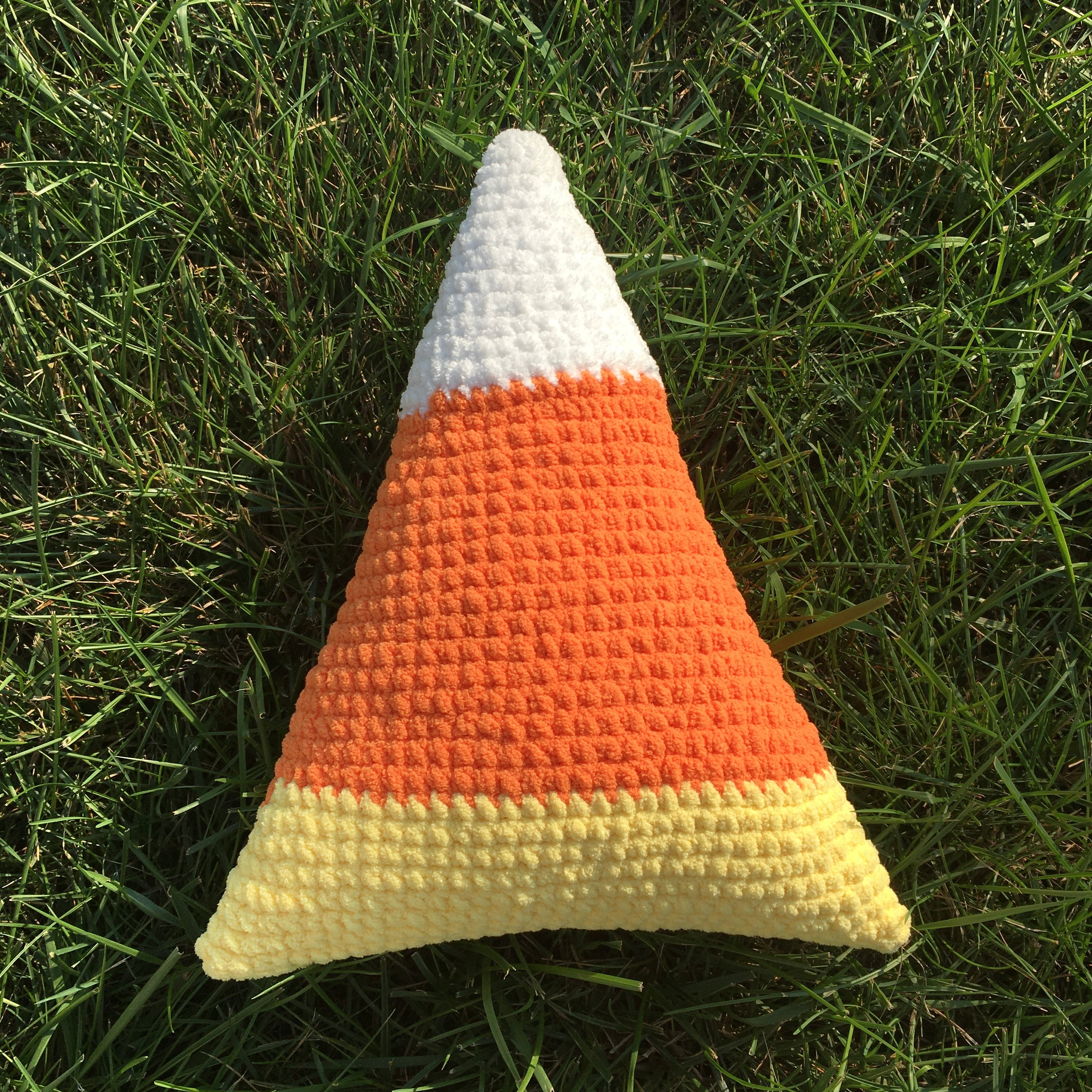 Candy Corn Plush Pillow