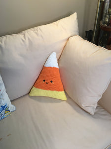 Candy Corn Plush Pillow