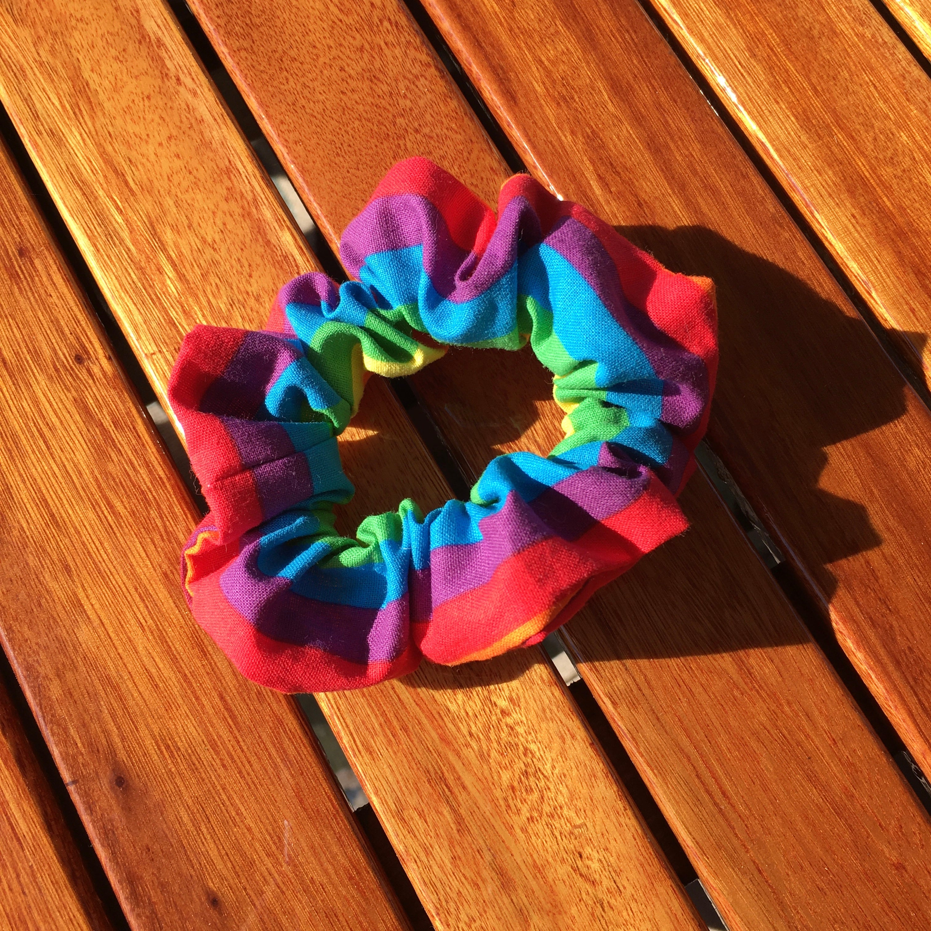 Rainbow Scrunchie