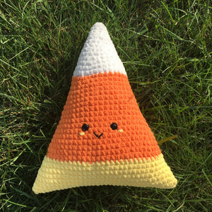 Candy Corn Plush Pillow