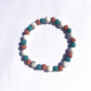 Cotton Candy Lava Rock Bracelet