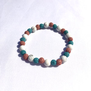 Cotton Candy Lava Rock Bracelet