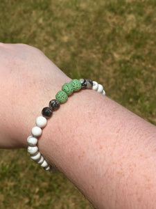 Green Nature Lava Rock Bracelet